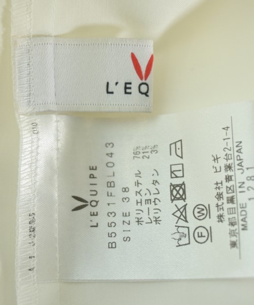 L'EQUIPE YOSHIE INABA（レキップヨシエイナバ）ブラウス 白 サイズ:38(S位) レディース/2200669199062