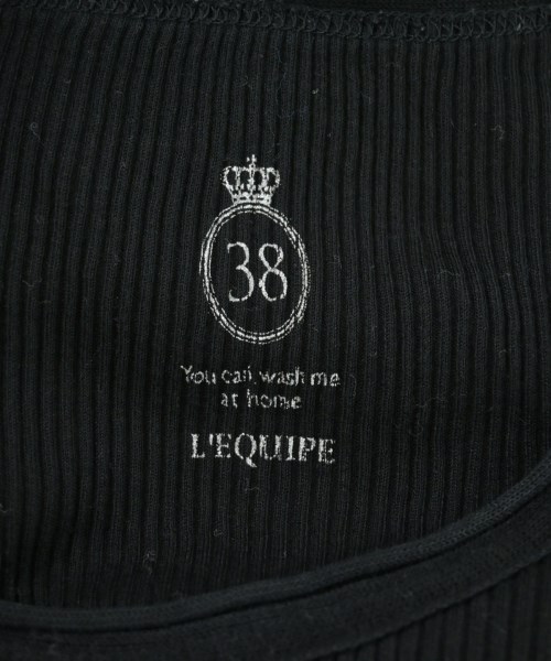 L'EQUIPE YOSHIE INABA（レキップヨシエイナバ）Tシャツ・カットソー 黒 サイズ:38(S位) レディース/2200670740093