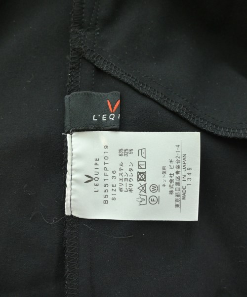 L'EQUIPE YOSHIE INABA（レキップヨシエイナバ）スラックス 黒 サイズ:36(XS位) レディース/2200671184032