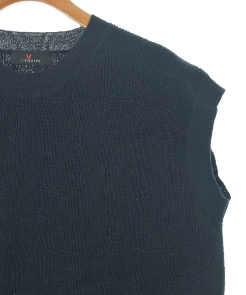 L'EQUIPE YOSHIE INABA（レキップヨシエイナバ）ニット・セーター 紺 サイズ:38(S位) レディース/2200671184049