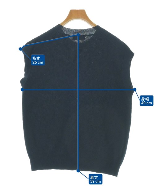 L'EQUIPE YOSHIE INABA（レキップヨシエイナバ）ニット・セーター 紺 サイズ:38(S位) レディース/2200671184049