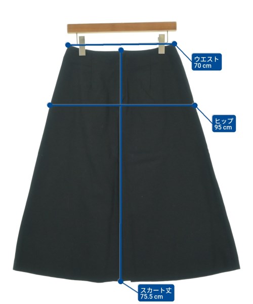 L'EQUIPE YOSHIE INABA（レキップヨシエイナバ）ロング・マキシ丈スカート 黒 サイズ:38(S位) レディース/2200671738051