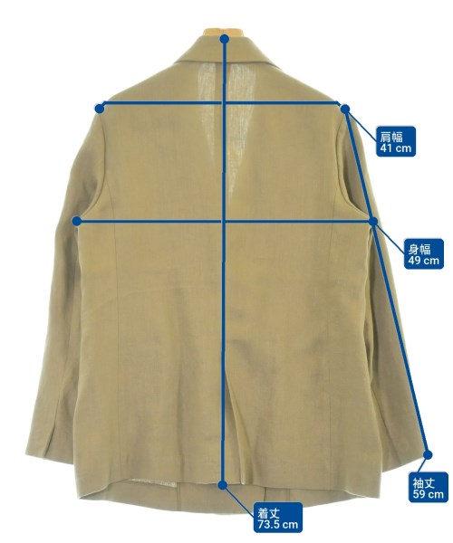 L'EQUIPE YOSHIE INABA（レキップヨシエイナバ）ジャケット ベージュ サイズ:38(S位) レディース/2200668427050