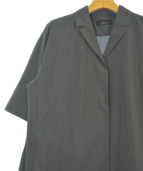 L'EQUIPE YOSHIE INABA（レキップヨシエイナバ）シャツワンピース 黒 サイズ:38(S位) レディース/2200668427074