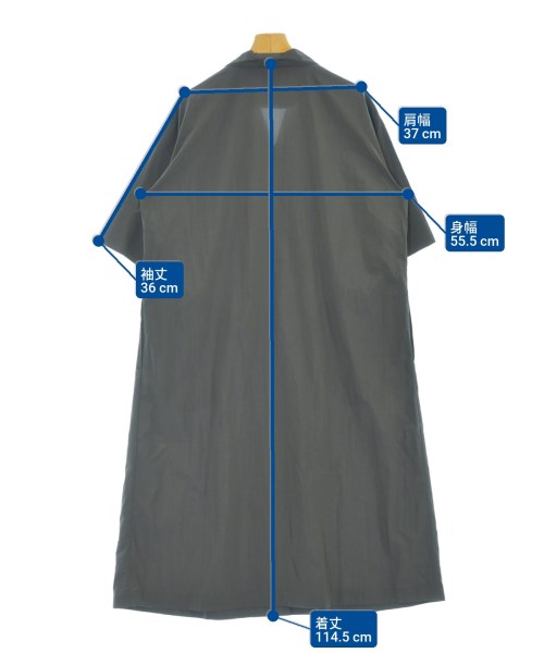 L'EQUIPE YOSHIE INABA（レキップヨシエイナバ）シャツワンピース 黒 サイズ:38(S位) レディース/2200668427074