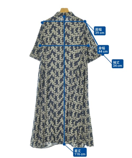 L'EQUIPE YOSHIE INABA（レキップヨシエイナバ）ワンピース 紺 サイズ:38(S位) レディース/2200668427098