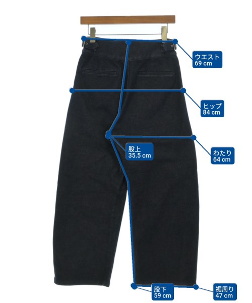 L'EQUIPE YOSHIE INABA（レキップヨシエイナバ）デニムパンツ 紺 サイズ:36(XS位) レディース/2200672211027