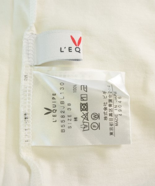 L'EQUIPE YOSHIE INABA（レキップヨシエイナバ）Tシャツ・カットソー 白 サイズ:38(S位) レディース/2200724612208