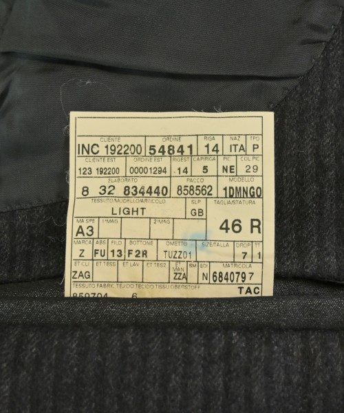 Z Zegna（ジーゼニア）ジャケット 黒 サイズ:46(M位) メンズ/2200709427025