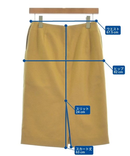 49AV JUNKO SHIMADA（４９アベニュジュンコシマダ）ひざ丈スカート ベージュ サイズ:38(S位) レディース/2200630234037