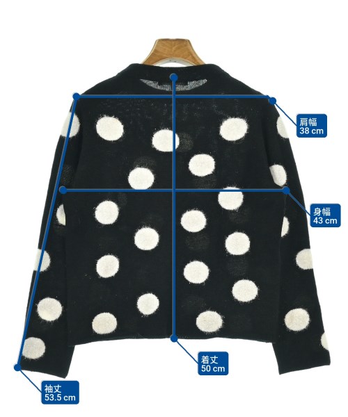 49AV JUNKO SHIMADA（４９アベニュジュンコシマダ）ニット・セーター 黒 サイズ:38(S位) レディース/2200638589085