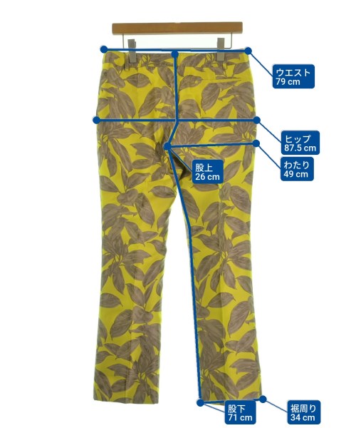 49AV JUNKO SHIMADA（４９アベニュジュンコシマダ）スラックス 黄 サイズ:40(M位) レディース/2200638945010