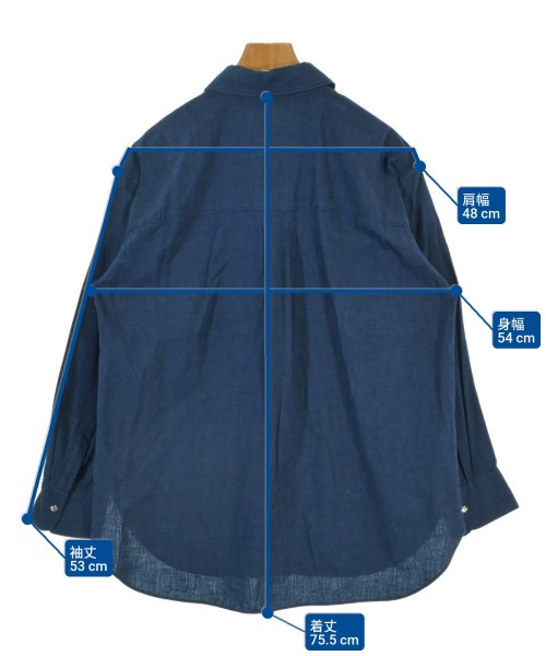 49AV JUNKO SHIMADA（４９アベニュジュンコシマダ）カジュアルシャツ 紺 サイズ:38(S位) レディース/2200673861023