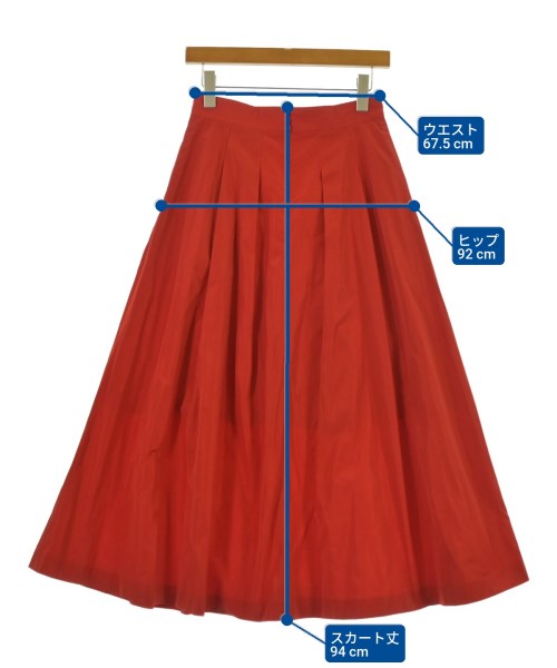 49AV JUNKO SHIMADA（４９アベニュジュンコシマダ）ロング・マキシ丈スカート 赤 サイズ:38(S位) レディース/2200656073047