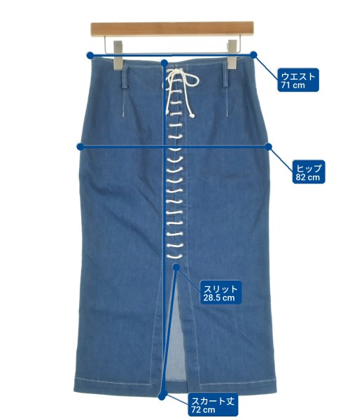 49AV JUNKO SHIMADA（４９アベニュジュンコシマダ）ロング・マキシ丈スカート 青 サイズ:40(M位) レディース/2200654354285