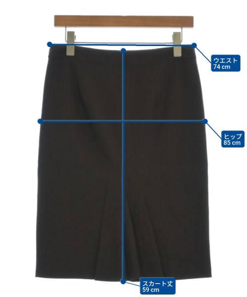 Laurel（ローレル）ひざ丈スカート 茶 サイズ:36(XS位) レディース/2200646902043