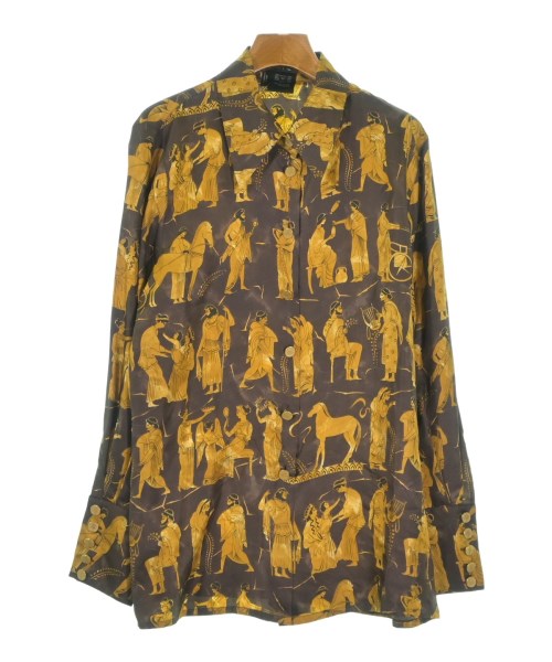 Laurel(ローレル)カジュアルシャツ 茶 サイズ:36(XS位)/2200660456034