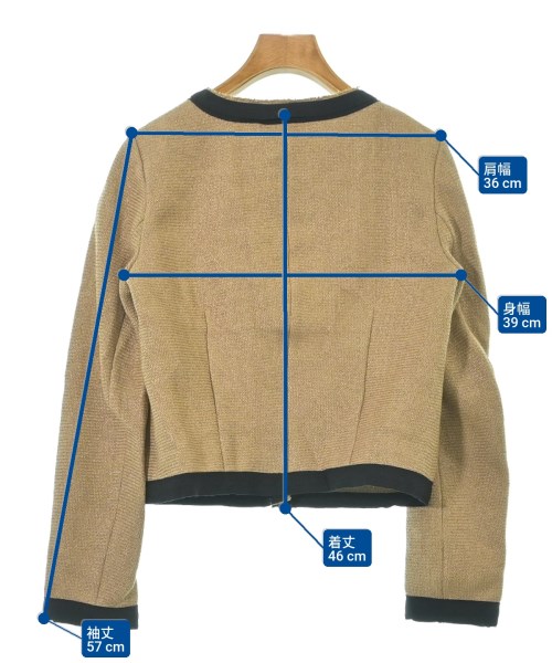 LANVIN COLLECTION（ランバンコレクション）ノーカラージャケット ベージュ サイズ:36(XS位) レディース/2200629376052