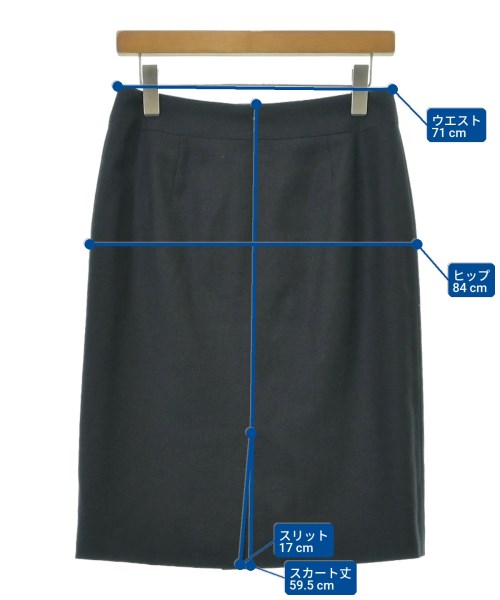 LANVIN COLLECTION（ランバンコレクション）ひざ丈スカート グレー サイズ:40(M位) レディース/2200602435134