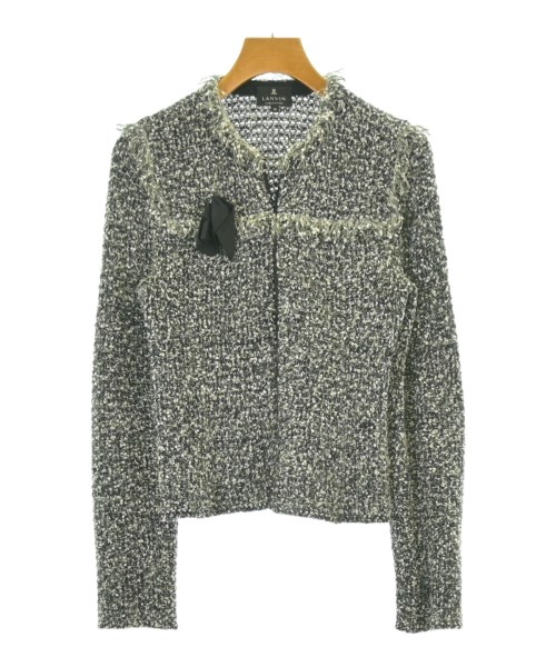 LANVIN COLLECTION(ランバンコレクション)ノーカラージャケット 黒 サイズ:38(M位)/2200676776140