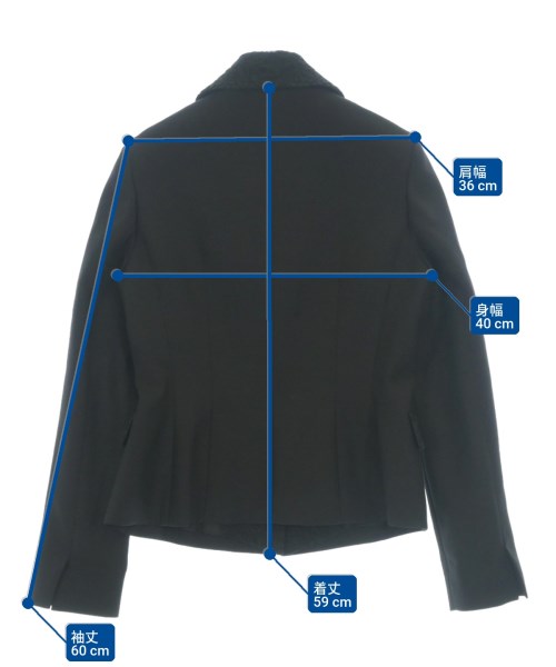 LANVIN COLLECTION（ランバンコレクション）テーラードジャケット 黒 サイズ:36(XS位) レディース/2200711851085