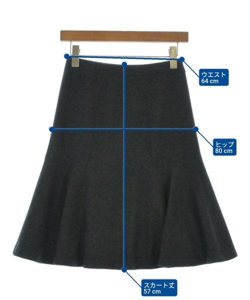 LANVIN COLLECTION（ランバンコレクション）ひざ丈スカート グレー サイズ:36(S位) レディース/2200662881070