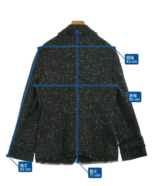 LANVIN COLLECTION（ランバンコレクション）カジュアルジャケット 黒 サイズ:42(M位) レディース/2200724832026