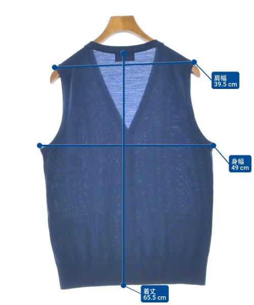 LANVIN COLLECTION（ランバンコレクション）ベスト 紺 サイズ:50(XL位) メンズ/2200717676095