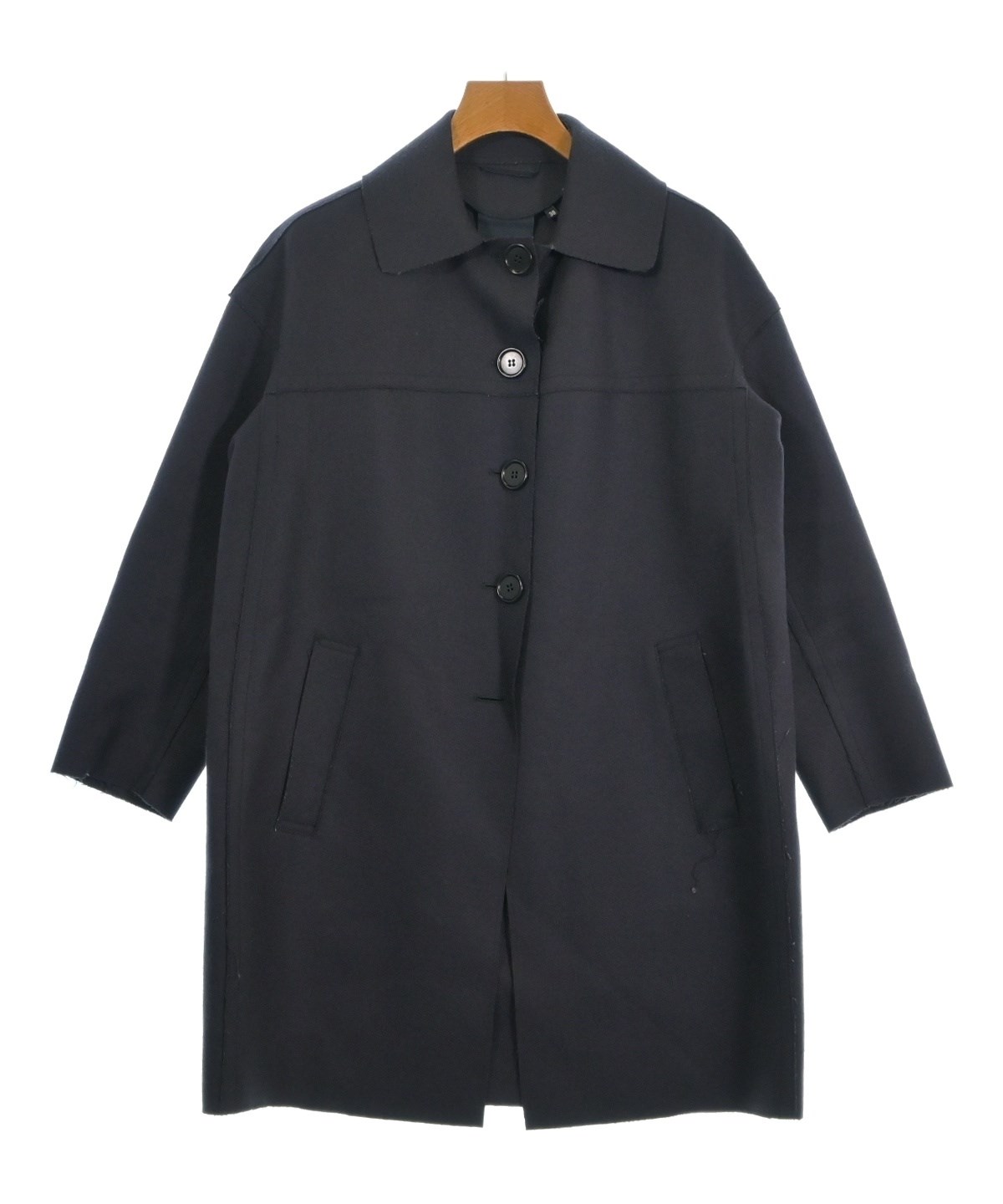 ★新品•未使用★/ASPESI アスペジ/ハリスツイード ステンカラーコート ASPESI（アスペジ）ステンカラーコート 紺 サイズ:38(S位) レディース
