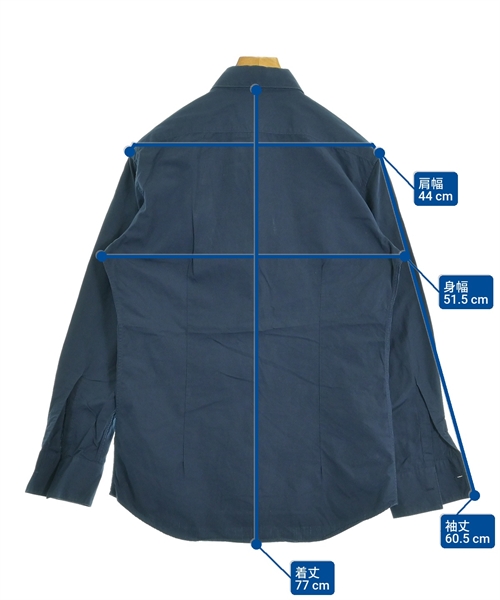 Bagutta（バグッタ）カジュアルシャツ 紺 サイズ:S メンズ/2200637491174