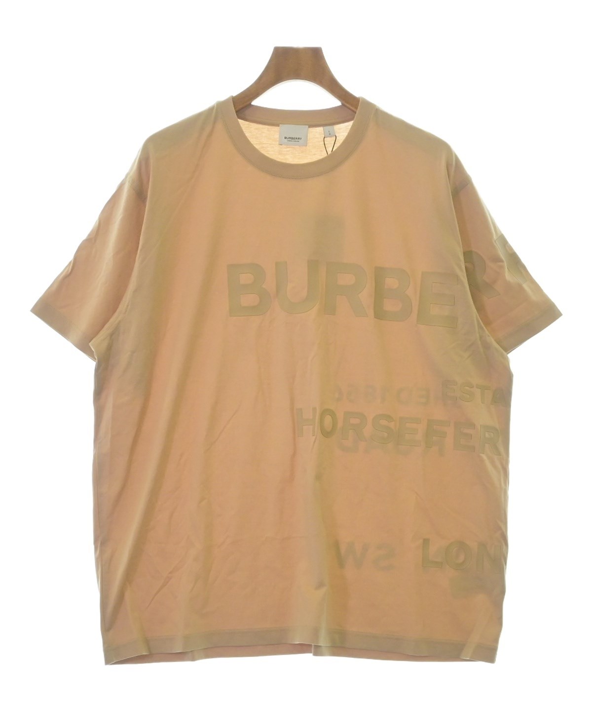 美品 バーバリー Tシャツ ホワイト ライオン BURBERRY (バーバリー) モノグラムモチーフ クルーネック 長袖 T