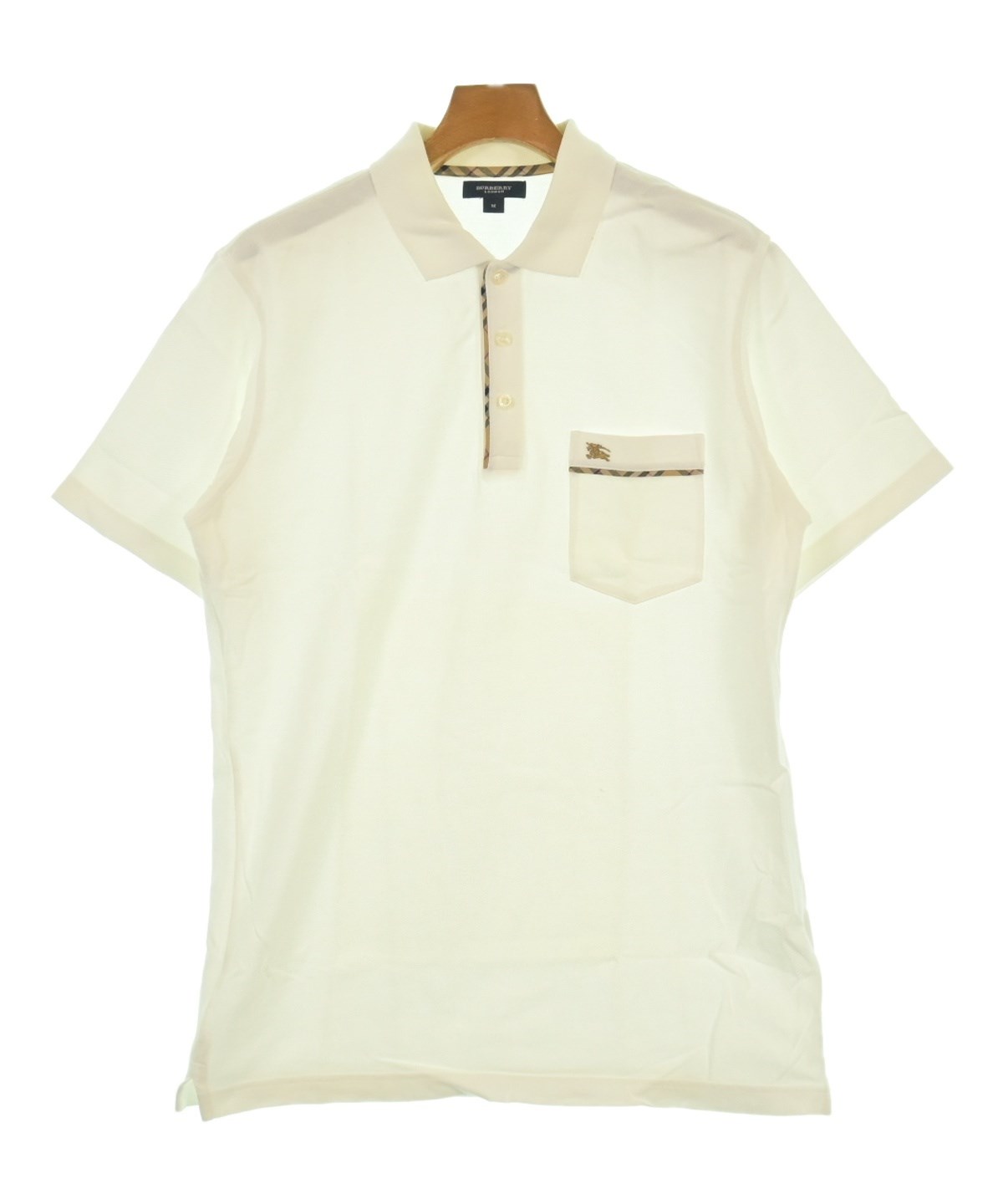 BURBERRY（バーバリー）ポロシャツ 白 サイズ:M メンズ