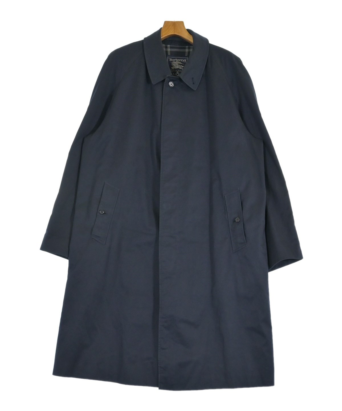 希少美品 バーバリー ステンカラーコート ネイビー 犬柄 コットン サイズM〜L 4119225A0064_x1_a001.jpg
