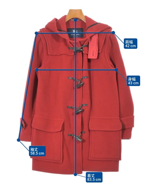 BURBERRY（バーバリー）ダッフルコート 赤 サイズ:F レディース/2200635422019