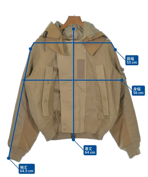 BURBERRY（バーバリー）ミリタリーブルゾン ベージュ サイズ:48(L位) メンズ/2200637613064