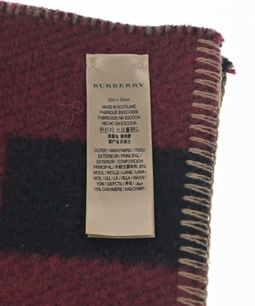 BURBERRY（バーバリー）マフラー 赤 サイズ:- メンズ/2200623323670