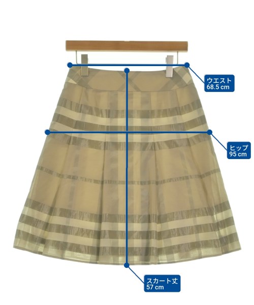 BURBERRY（バーバリー）ひざ丈スカート ベージュ サイズ:38(S位) レディース/2200622363103