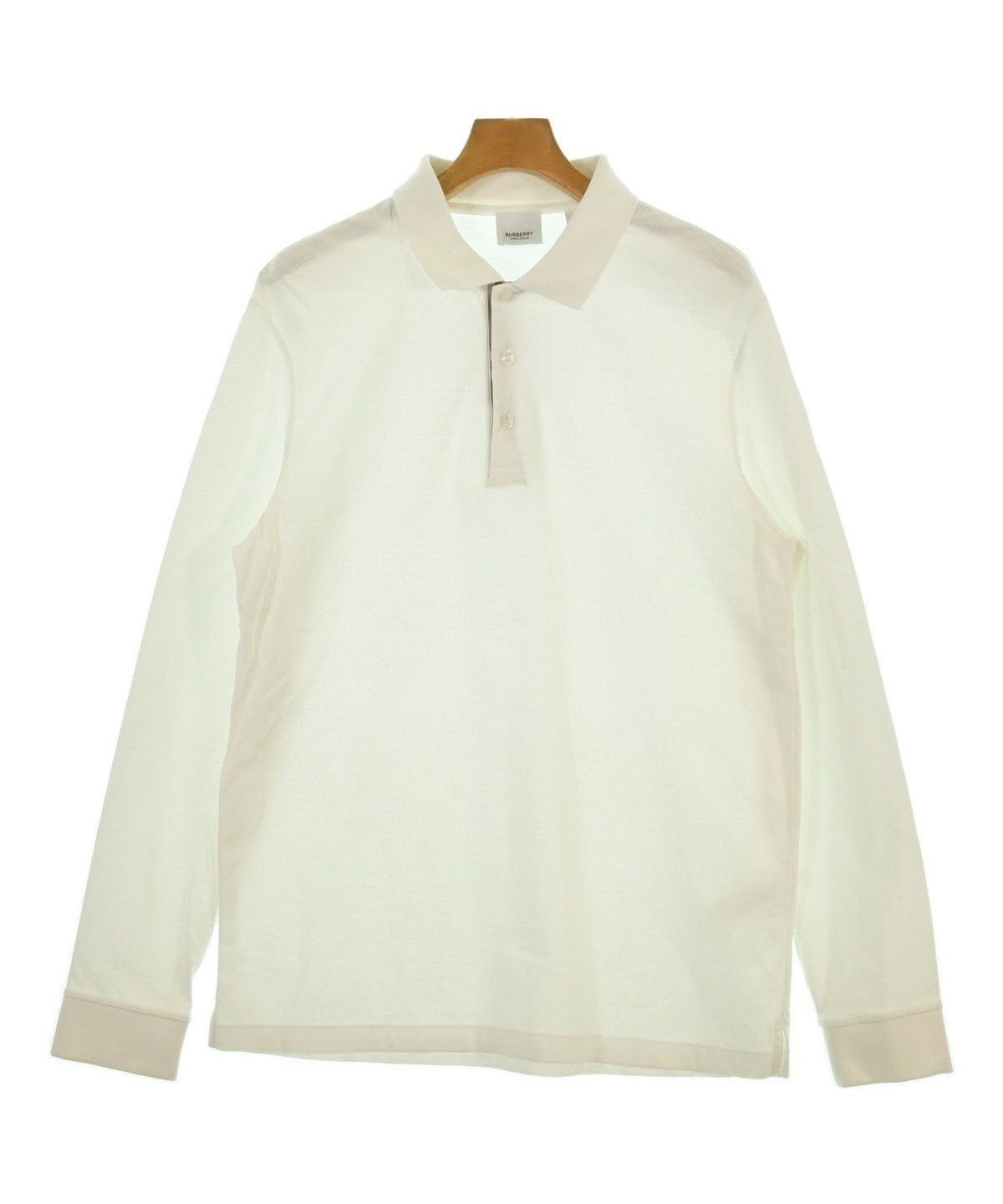 BURBERRY（バーバリー）ポロシャツ 白 サイズ:L メンズ/2200642776112