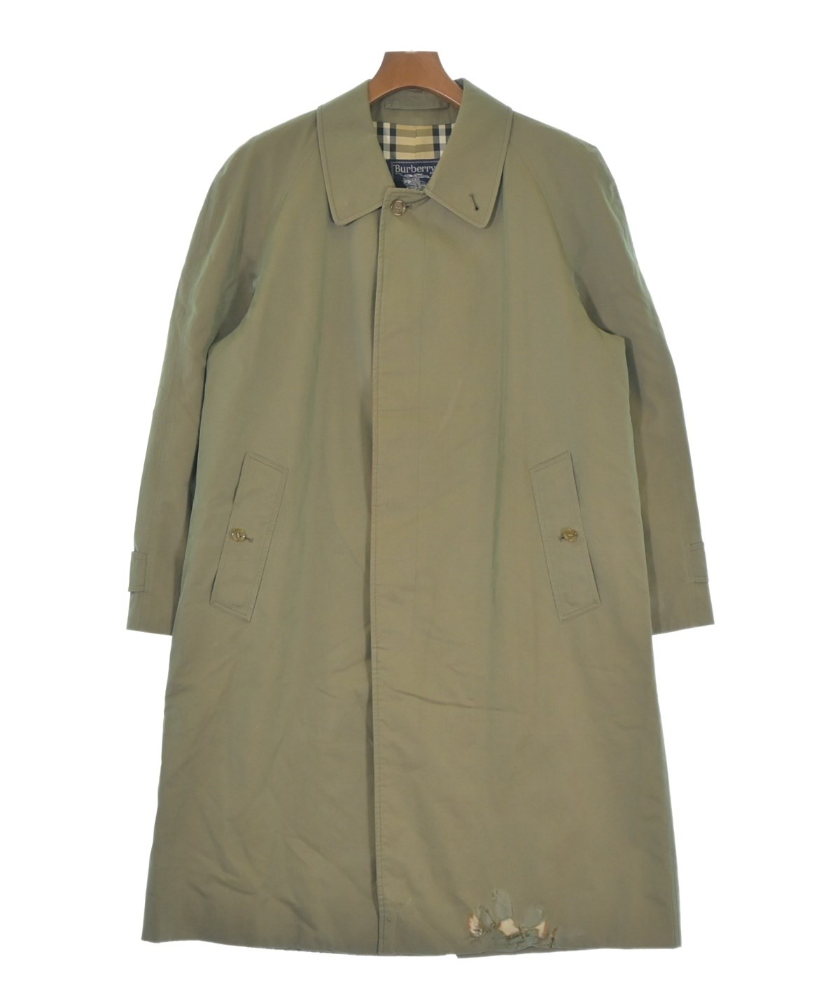 BURBERRY カーキ　ボタン付きジャケット サイズ38 BURBERRY（バーバリー）ステンカラーコート カーキ サイズ:-(XL位