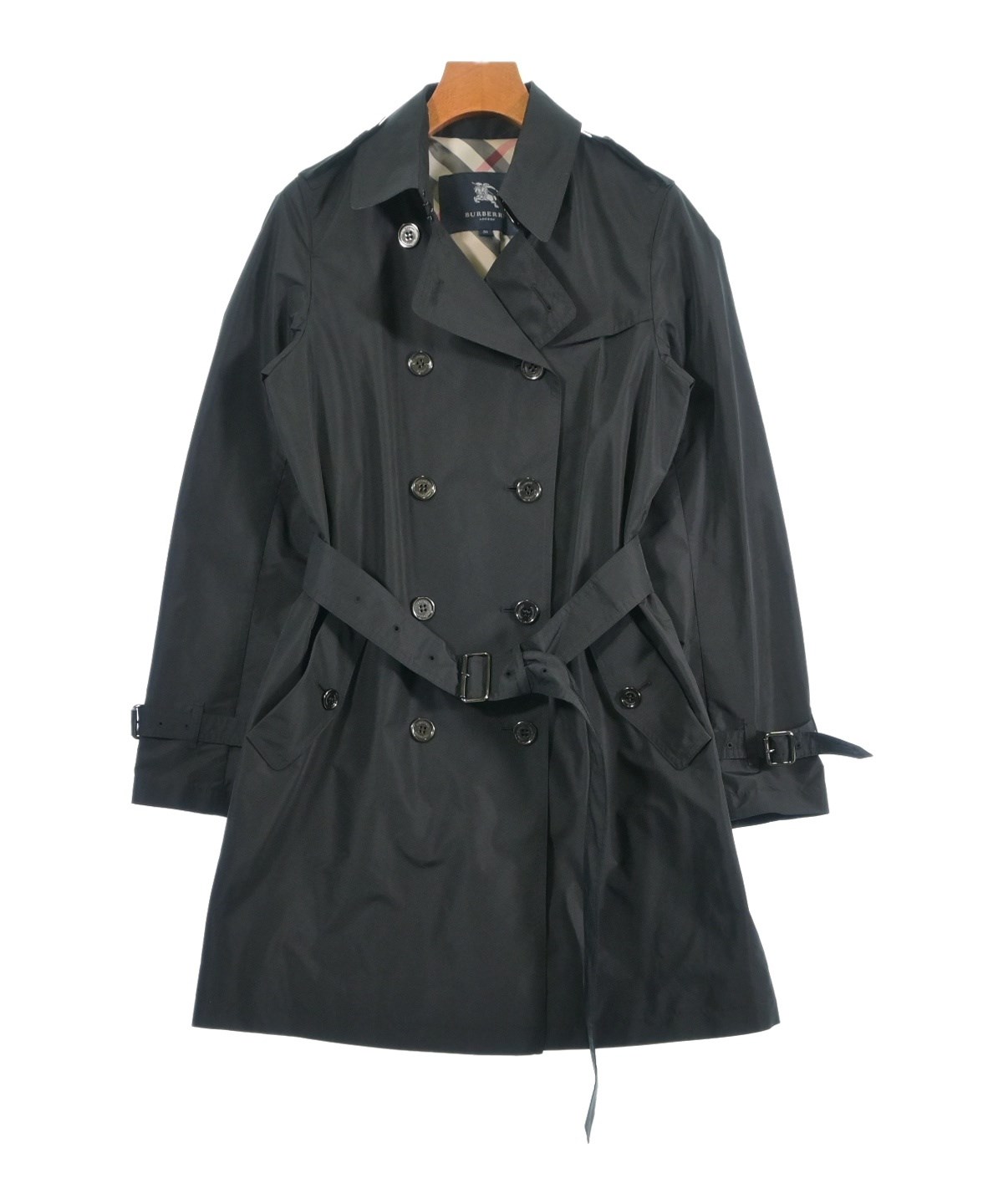 【美品】バーバリートレンチコート　ブラック　サイズ38 Burberry BURBERRY（バーバリー）トレンチコート 黒 サイズ:38(S位