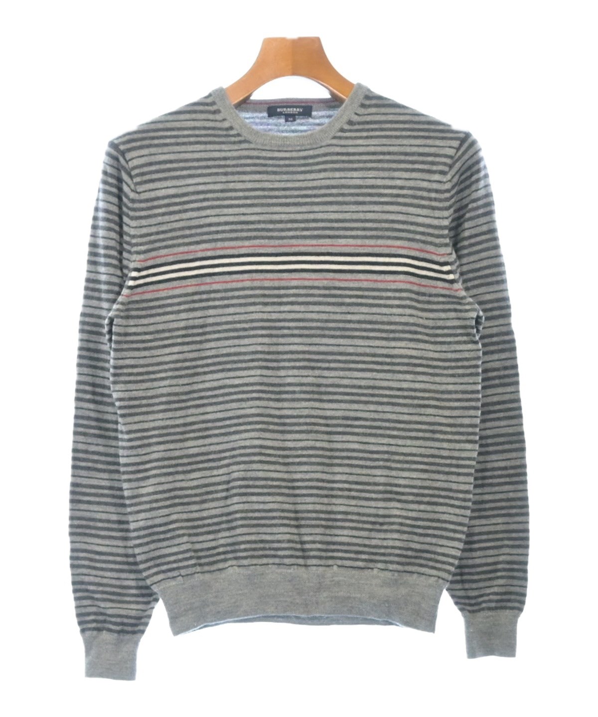 新品タグ付き　バーバリーニット BURBERRY（バーバリー）ニット・セーター グレー サイズ:M メンズ