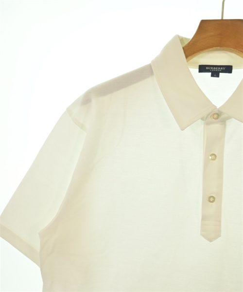 BURBERRY（バーバリー）ポロシャツ 白 サイズ:L メンズ/2200615360034