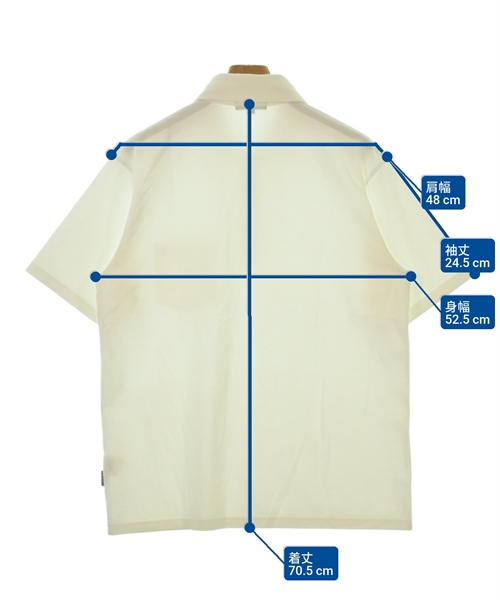 BURBERRY（バーバリー）ポロシャツ 白 サイズ:L メンズ/2200615360034