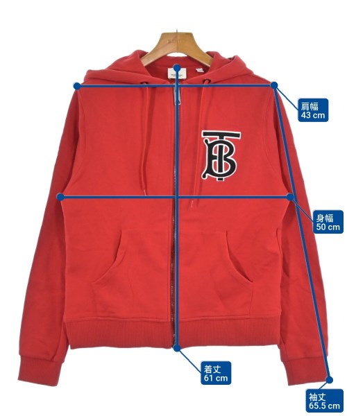 BURBERRY（バーバリー）パーカー 赤 サイズ:S メンズ/2200617430070