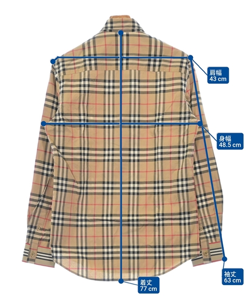 BURBERRY（バーバリー）カジュアルシャツ ベージュ サイズ:XS メンズ/2200613325073