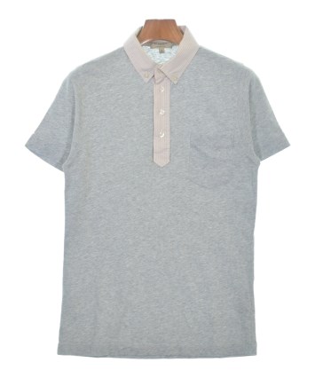 BURBERRY グレー 長袖ポロシャツ M ロングスリーブ ウール ポロシャツ (グレー) - メンズ, ウール