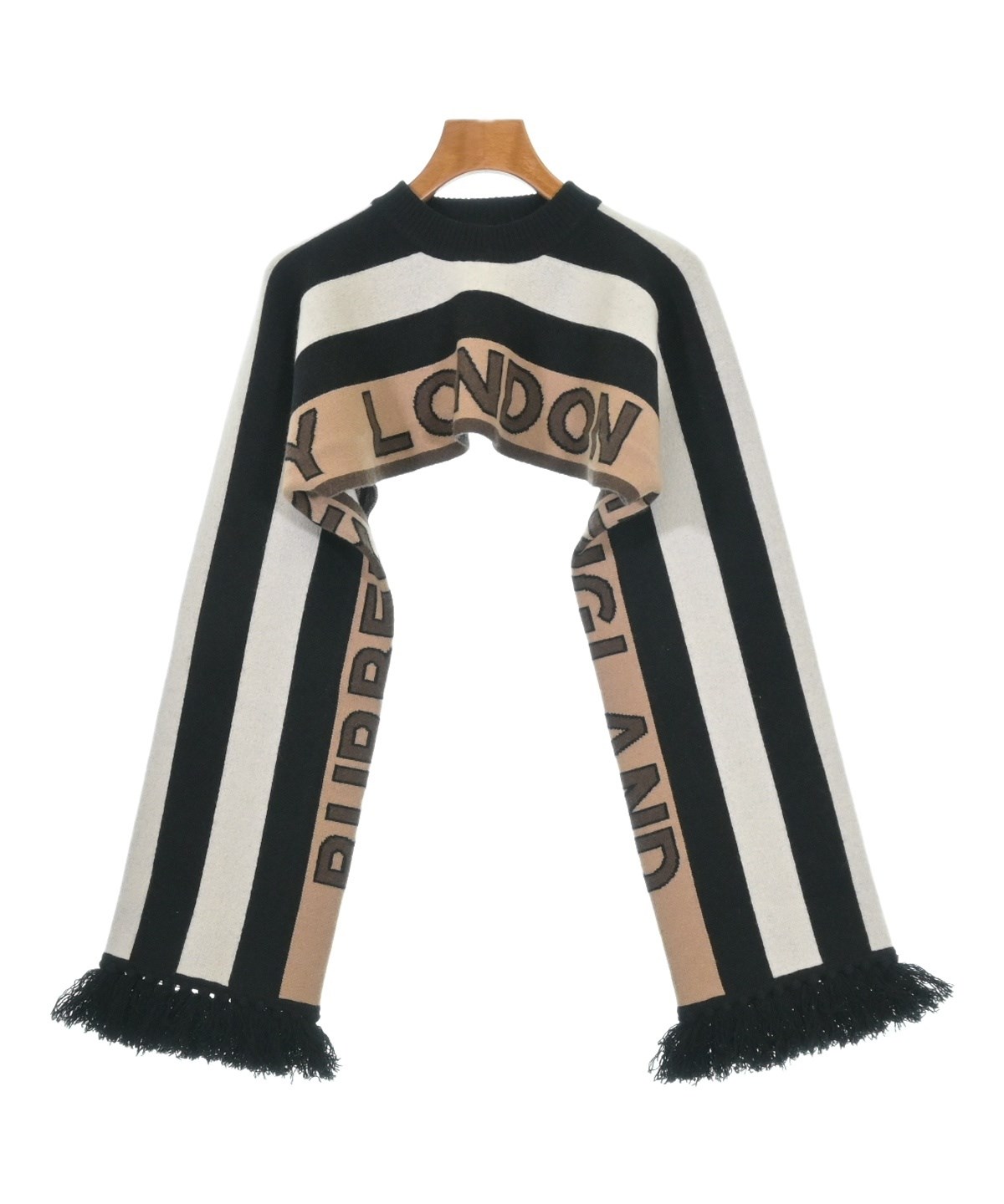 新品タグ付き バーバリーニット BURBERRY(バーバリー)ニット・セーター 黒 サイズ:F