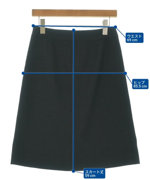 BURBERRY（バーバリー）ひざ丈スカート 黒 サイズ:38(S位) レディース/2200670361052