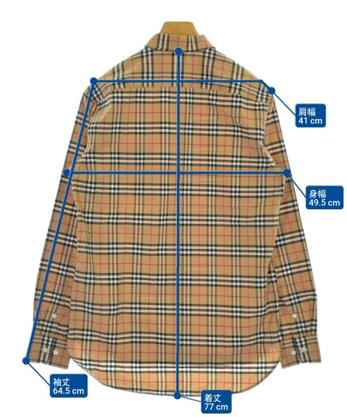 BURBERRY（バーバリー）カジュアルシャツ ベージュ サイズ:S メンズ/2200673721075