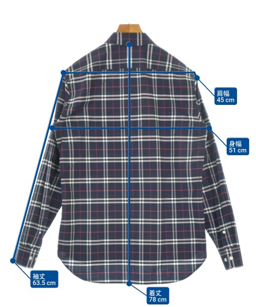 BURBERRY（バーバリー）カジュアルシャツ 紺 サイズ:S メンズ/2200677535272